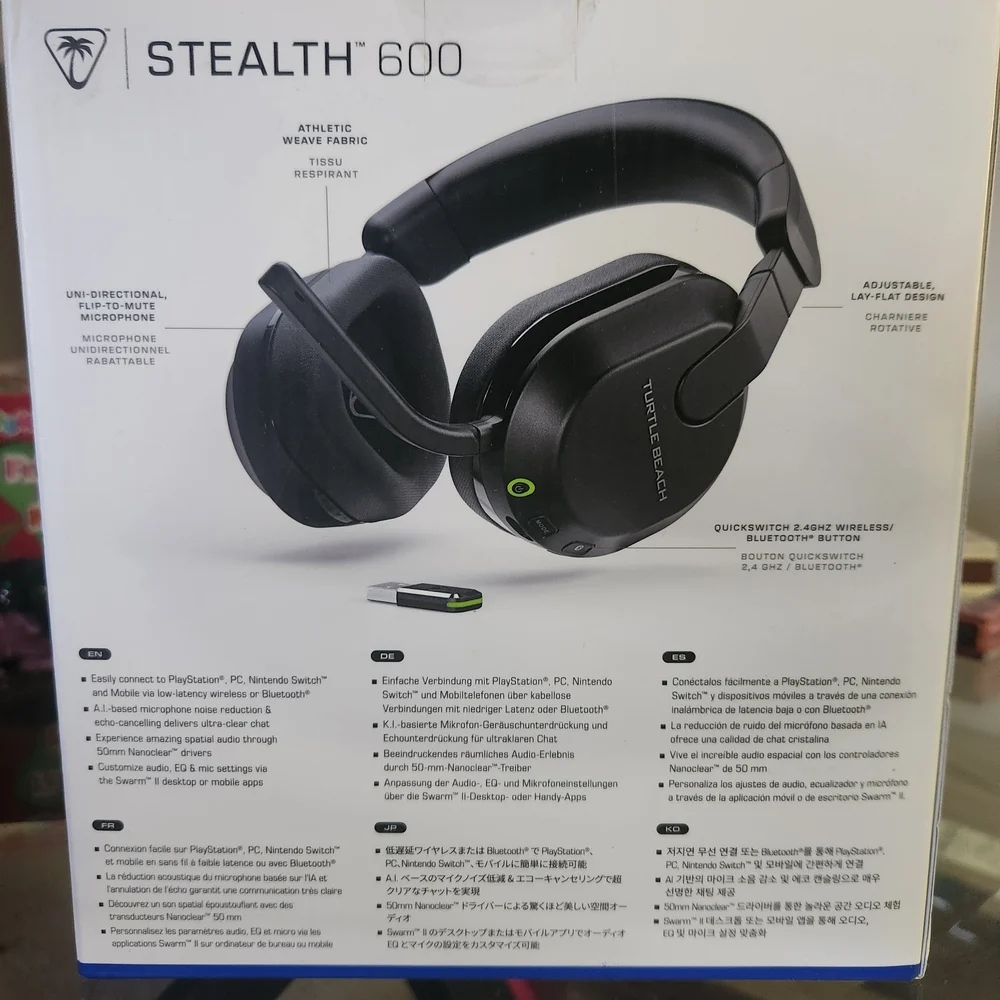 Turtle Beach Stealth 600 Wireless Gaming Headset - Black with Green Accent